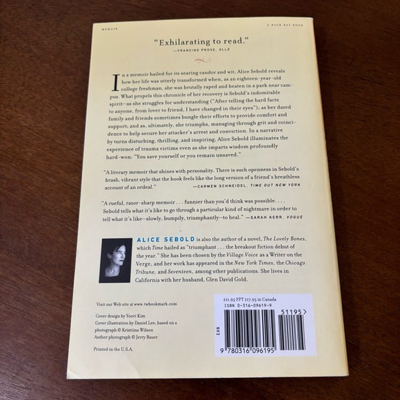 3/$20 📚 Lucky Alice Sebold Author Memoir 2002 Back Bay Books - Picture 4 of 6